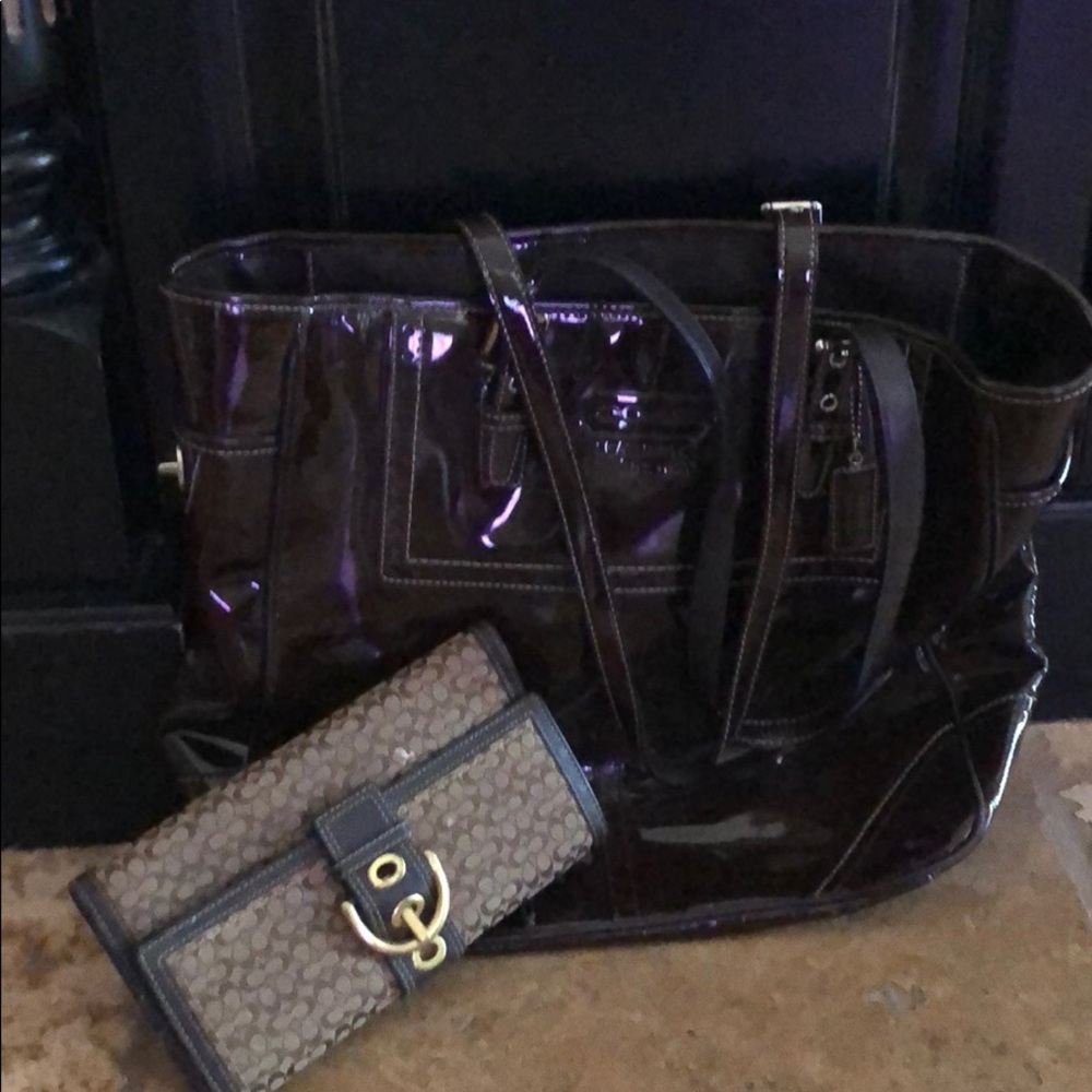 Coach bag with wallet